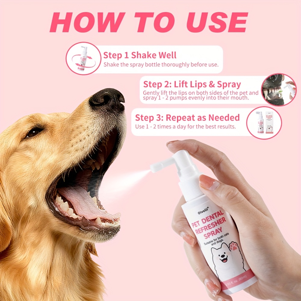 Gyvūnų burnos purškalas, be šepetėlio, valo dantis, gaivina kvapą, tinka katėms ir šunims, bekvapis - 2,03 fl.oz - Image 7