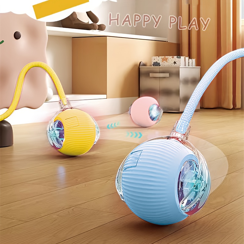 Katės žaislo kamuolys, įkraunamas per USB.