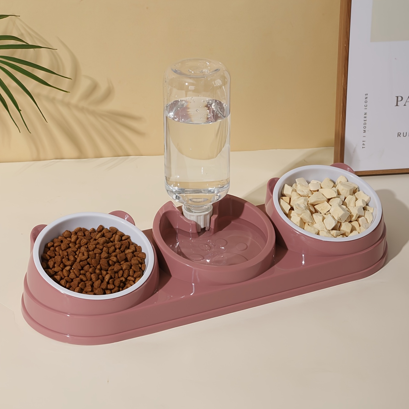 Daugiafunkcinis nerūdijančio plieno dubuo katėms su pakreiptu dizainu - Image 5