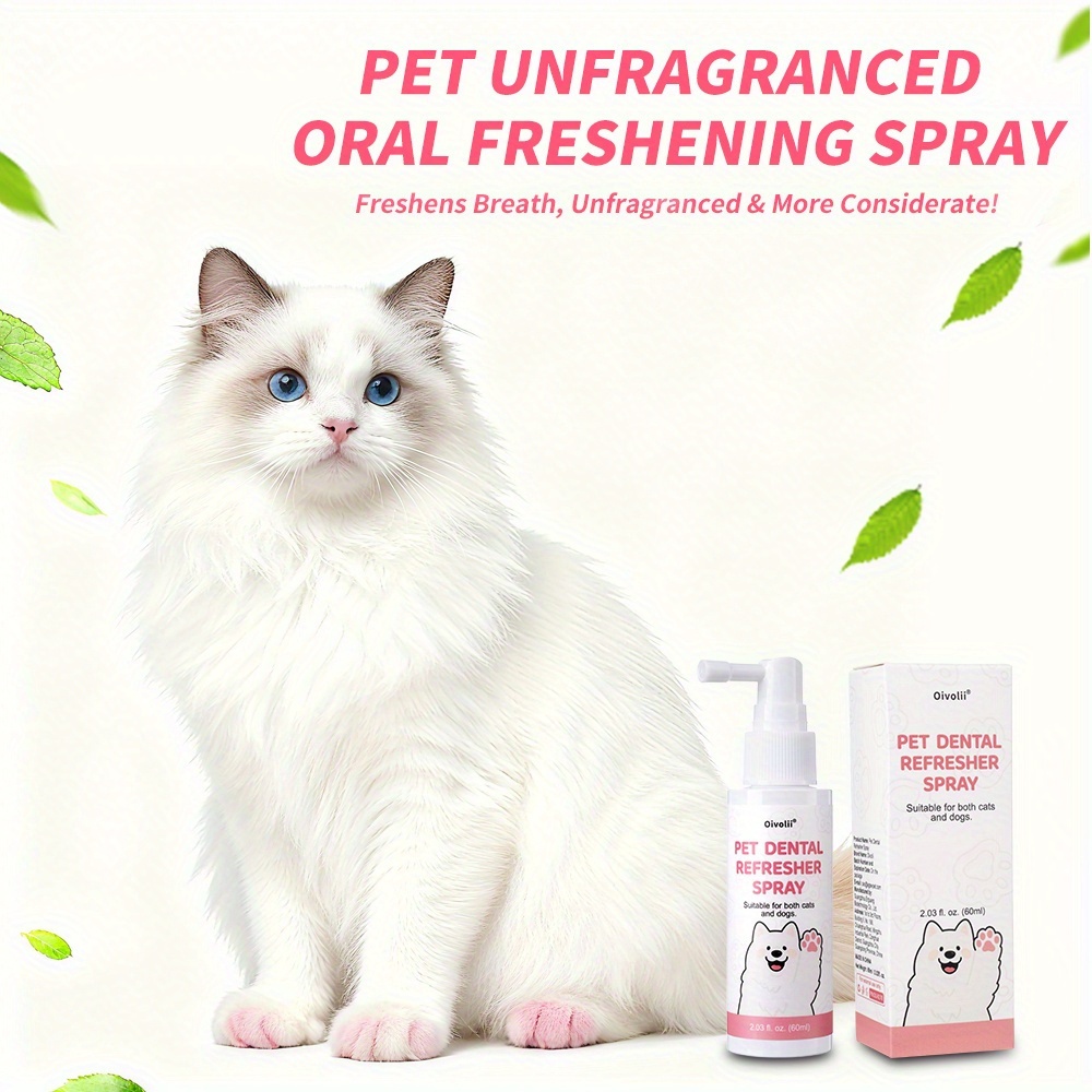 Gyvūnų burnos purškalas, be šepetėlio, valo dantis, gaivina kvapą, tinka katėms ir šunims, bekvapis - 2,03 fl.oz - Image 4