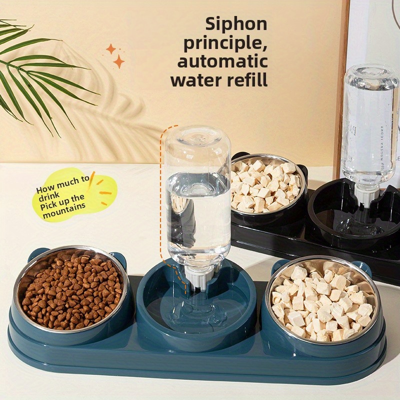 Daugiafunkcinis nerūdijančio plieno dubuo katėms su pakreiptu dizainu - Image 6