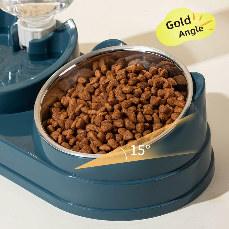 Daugiafunkcinis nerūdijančio plieno dubuo katėms su pakreiptu dizainu - Image 8